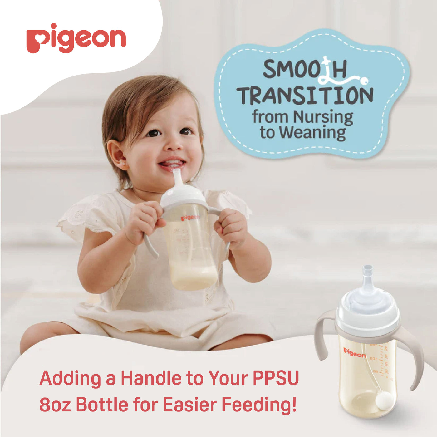 Pigeon Baby Bottle Handles (Only for PPSU Bottles 8.1Oz)-2