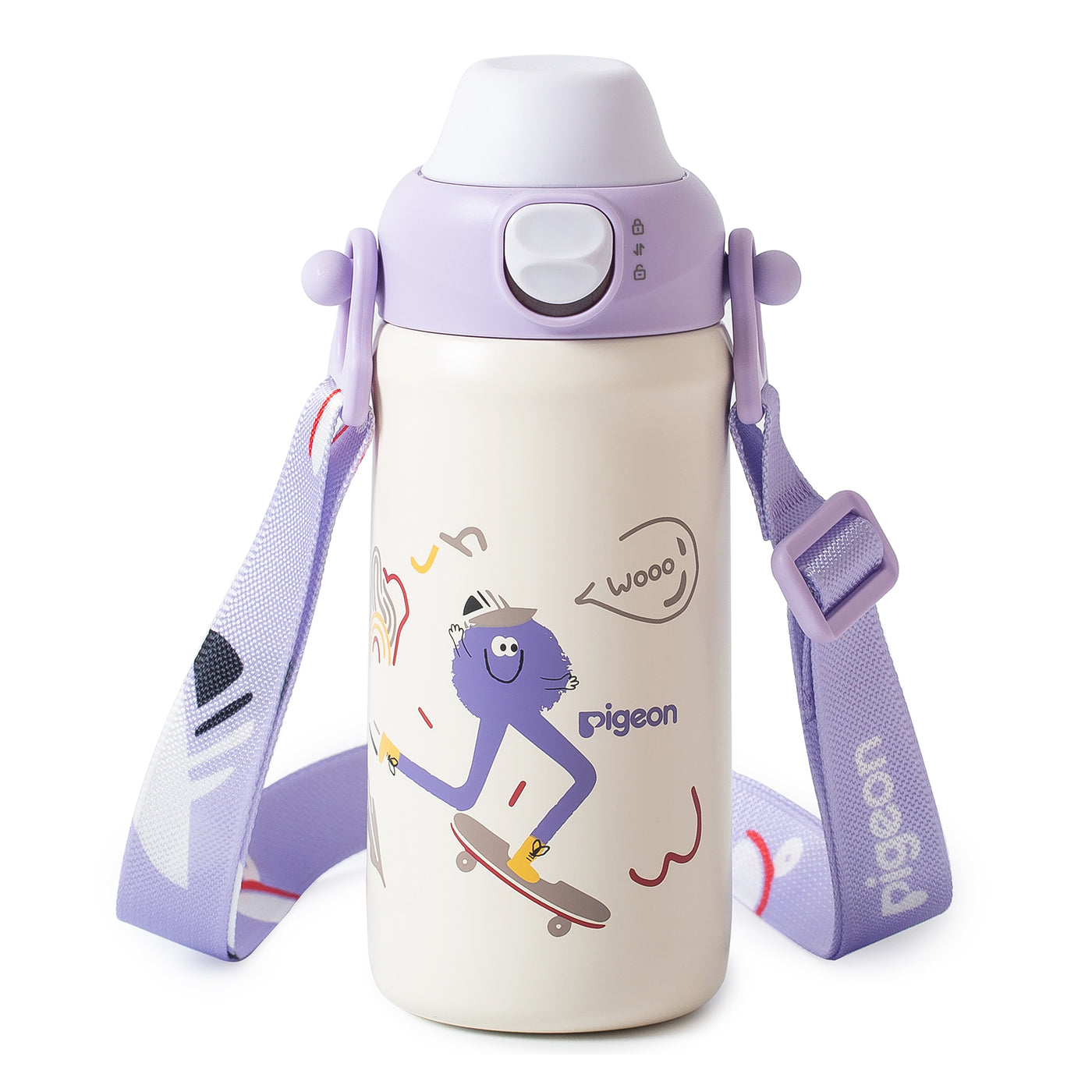Kids' Stainless Steel Insulated Cup – 17 oz / 500ml(Lone-legs goes Stakeboarding)-1