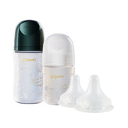 Pigeon Glass Bottle With Silicone Coating Pearl Gift Set-1