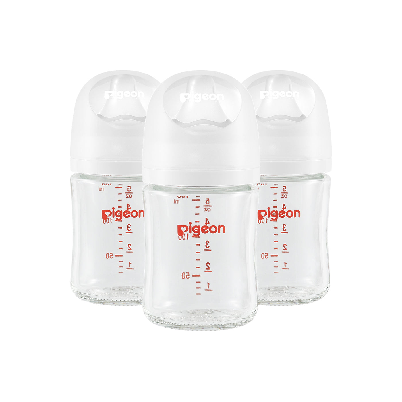Pigeon Wide Neck Nursing Bottle 5Oz/160ml Glass 3pc with SS nipple-1