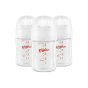 Pigeon Wide Neck Nursing Bottle 5Oz/160ml Glass 3pc with SS nipple-1