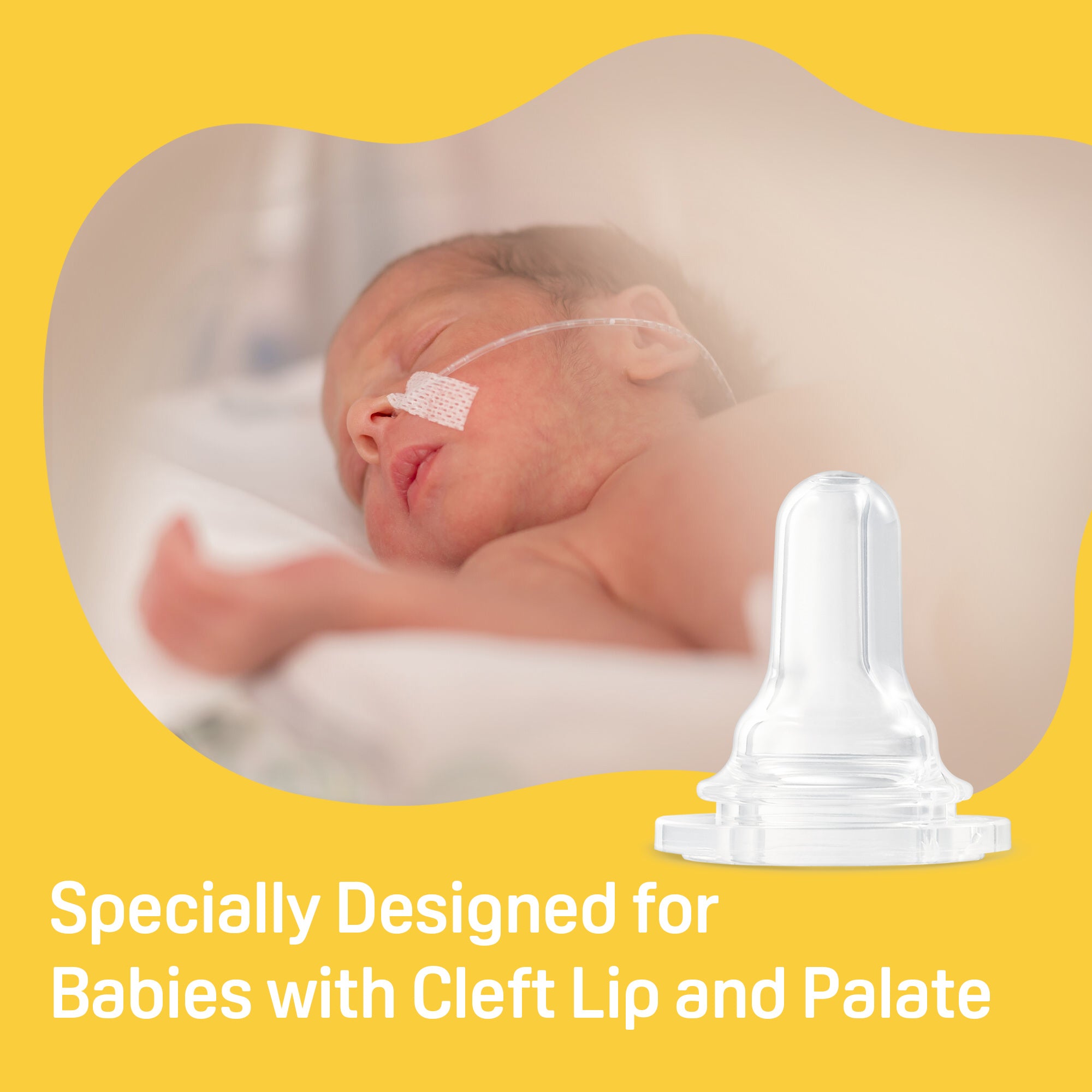 Bottle Nipple for Cleft Lip/Palate Baby, Regular Size