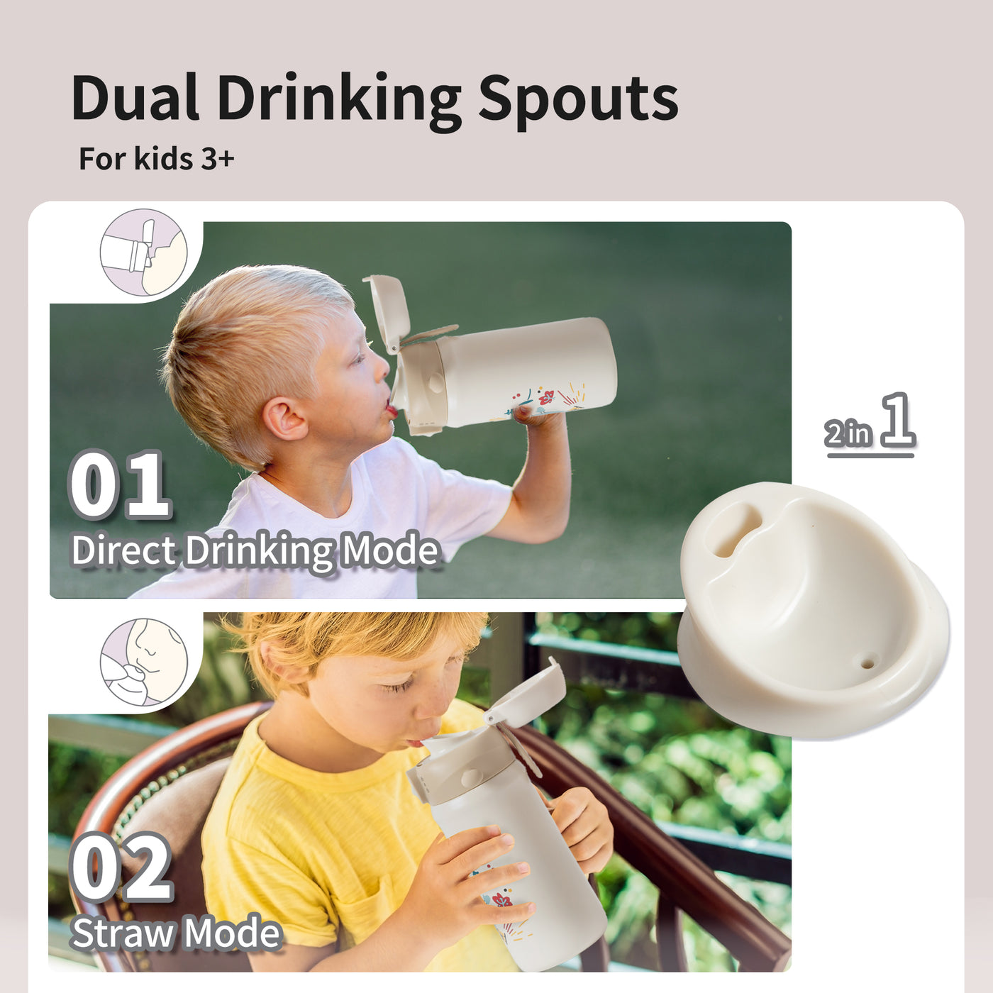 Kids' Stainless Steel Insulated Cup – 17 oz / 500ml(Little-Doctor goes skating)-2