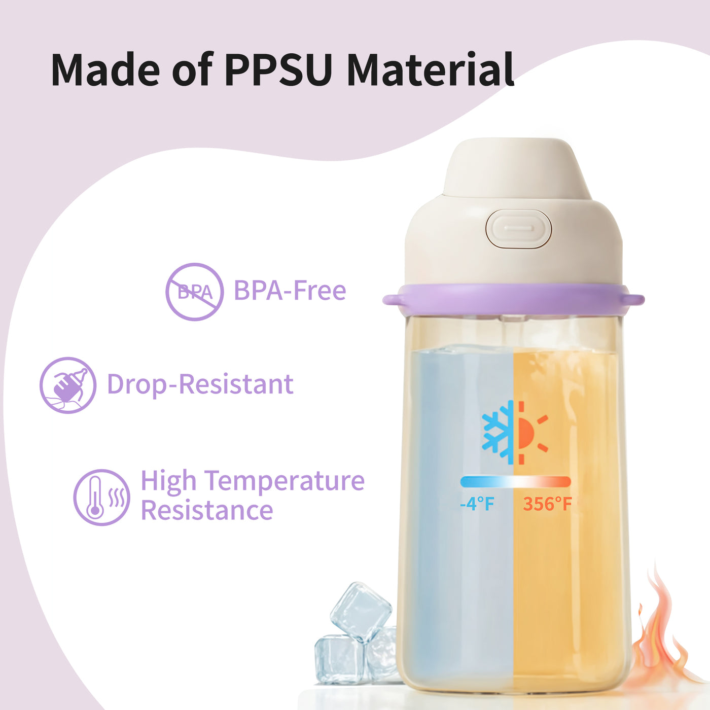 Pigeon Double Port PPSU Drinking cup 36M+(Sugar beans and friends)-2
