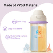 Pigeon Double Port PPSU Drinking cup 36M+(Sugar beans and friends)-2
