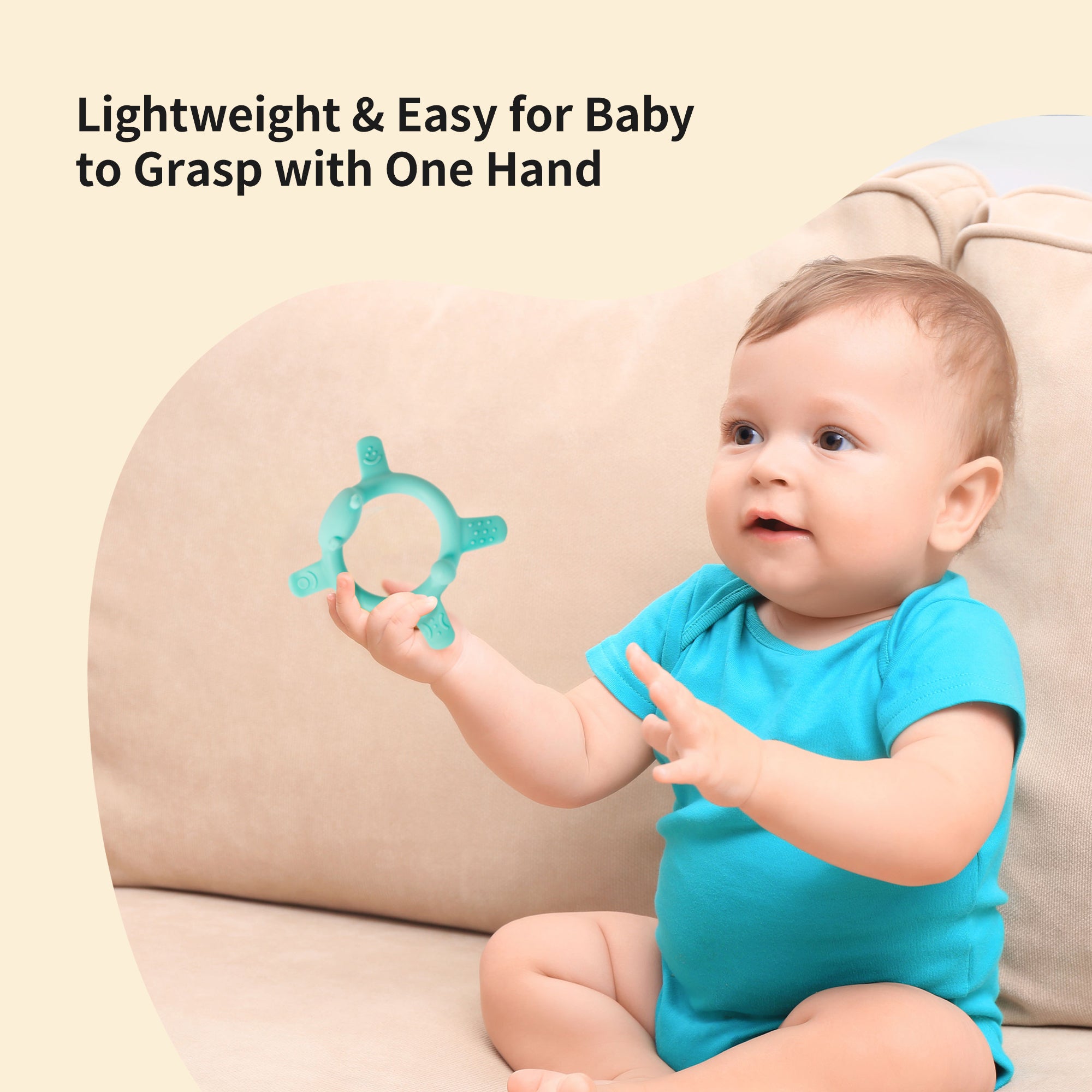 Pigeon Silicone Teether Set(Pink & Orange)