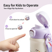 Kids' Stainless Steel Insulated Cup – 17 oz / 500ml(Lone-legs goes Stakeboarding)-6