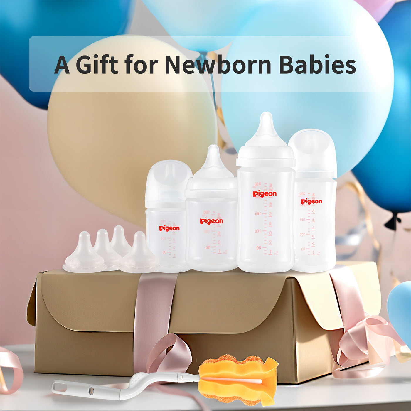 Newborn Feeding Gift Set(0+ month~6+ month )(Not Glass)-7