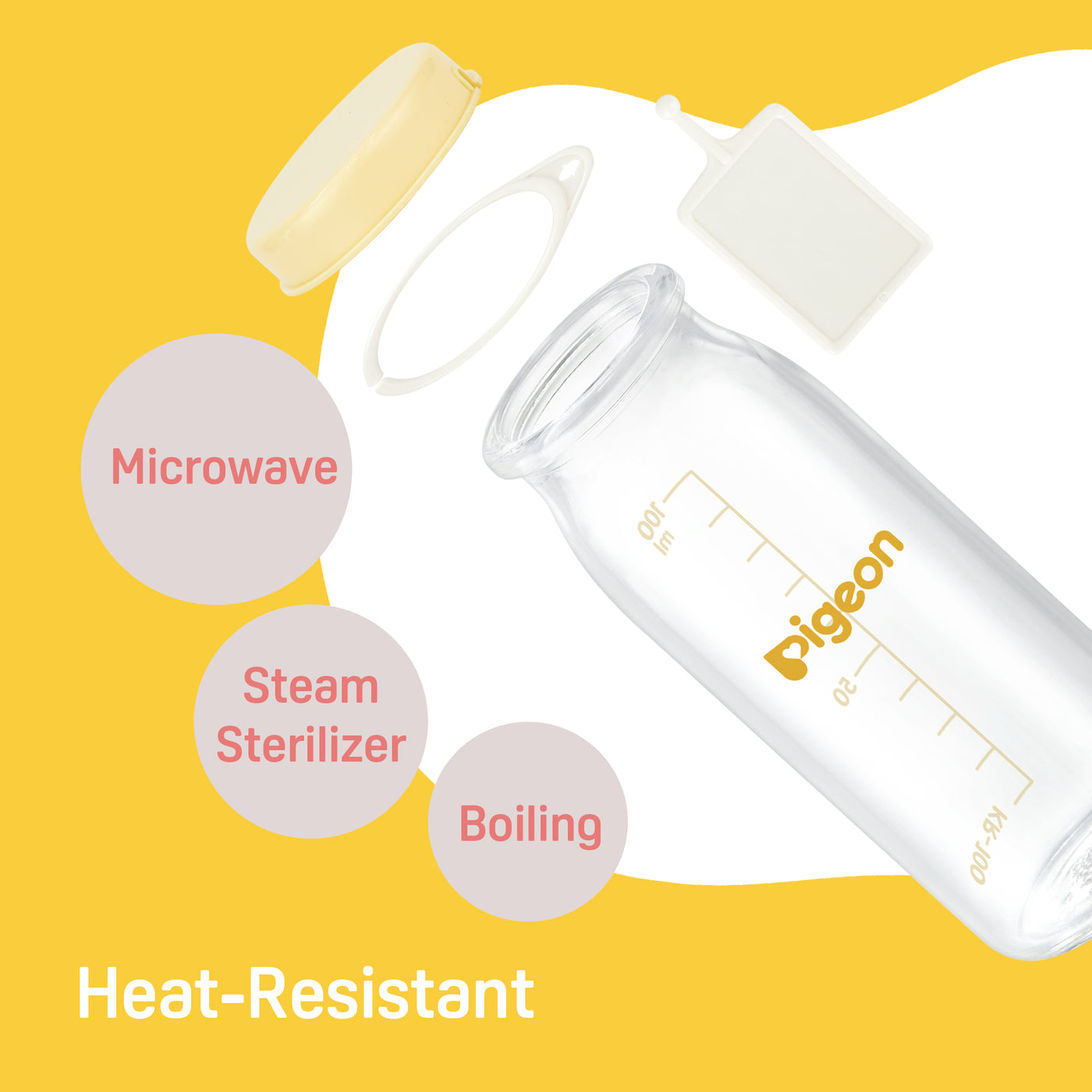 Preemie Glass Bottle with Lid and Name Tag, 3.38 Oz(Not Including Nipple)-6