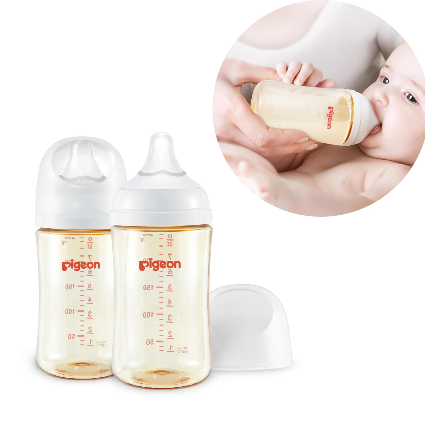 PPSU Wide Neck Baby Bottle 2 Packs, 8.1 Oz(3+ months)(Not Glass)-3