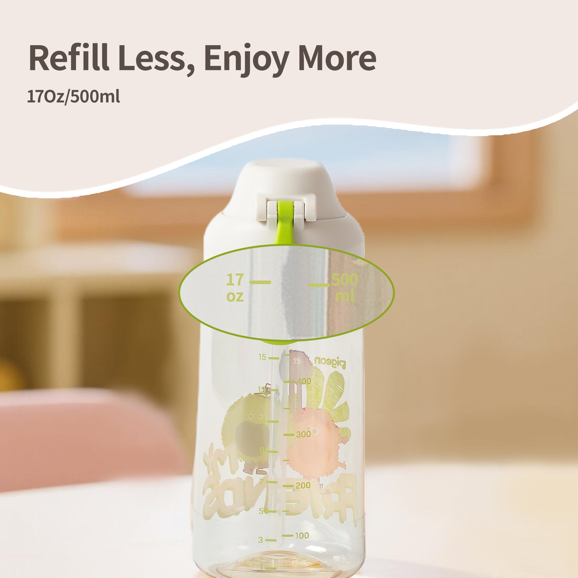 Pigeon Double Port PPSU Drinking cup 36M+(talkative and friends)