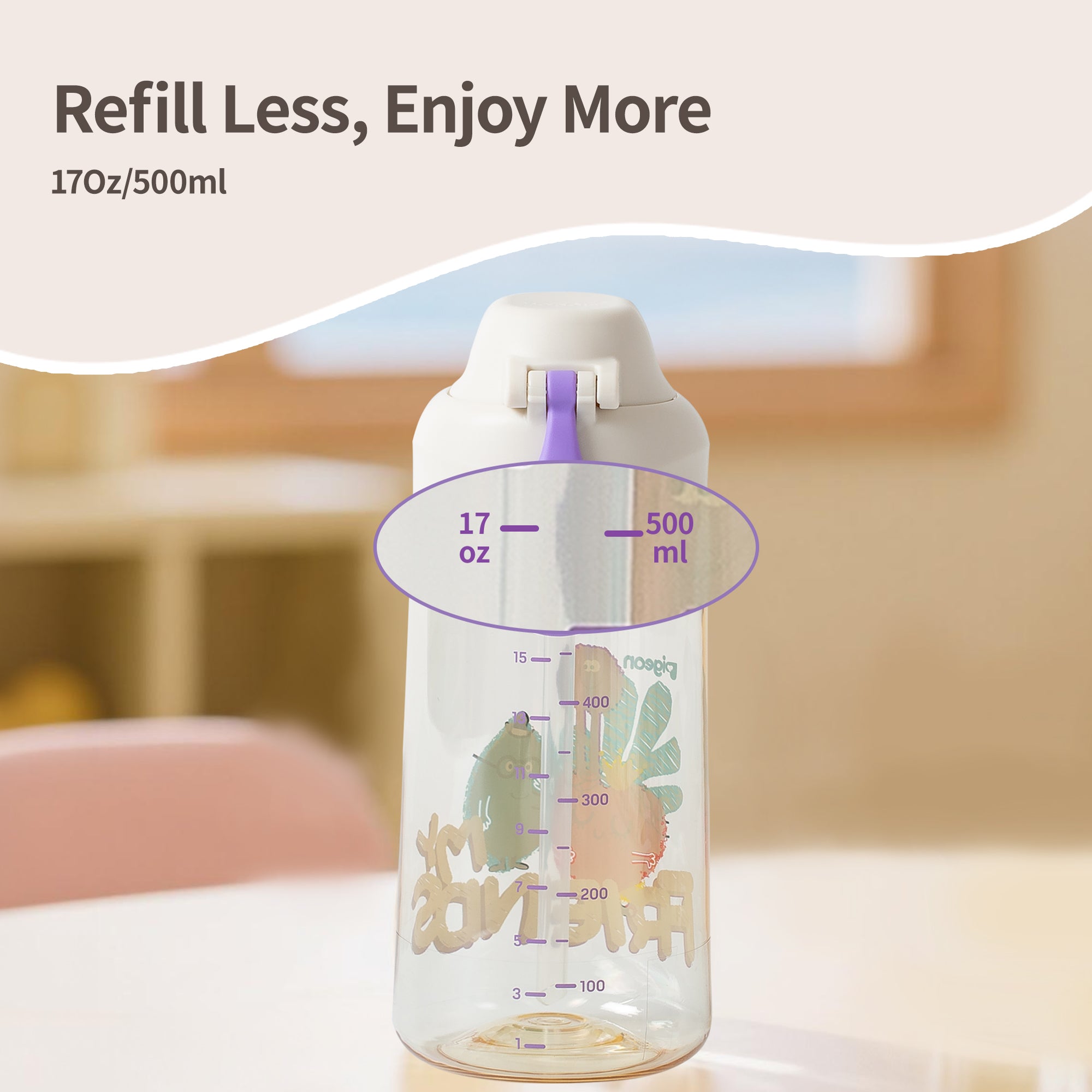 Pigeon Double Port PPSU Drinking cup 36M+(Sugar beans and friends)