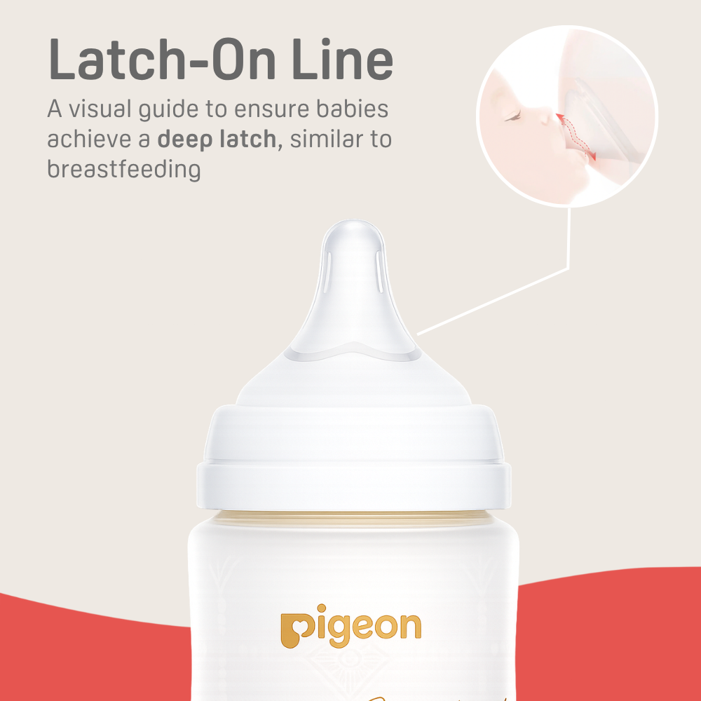 Pigeon Glass Bottle With Silicone Coating Pearl Gift Set