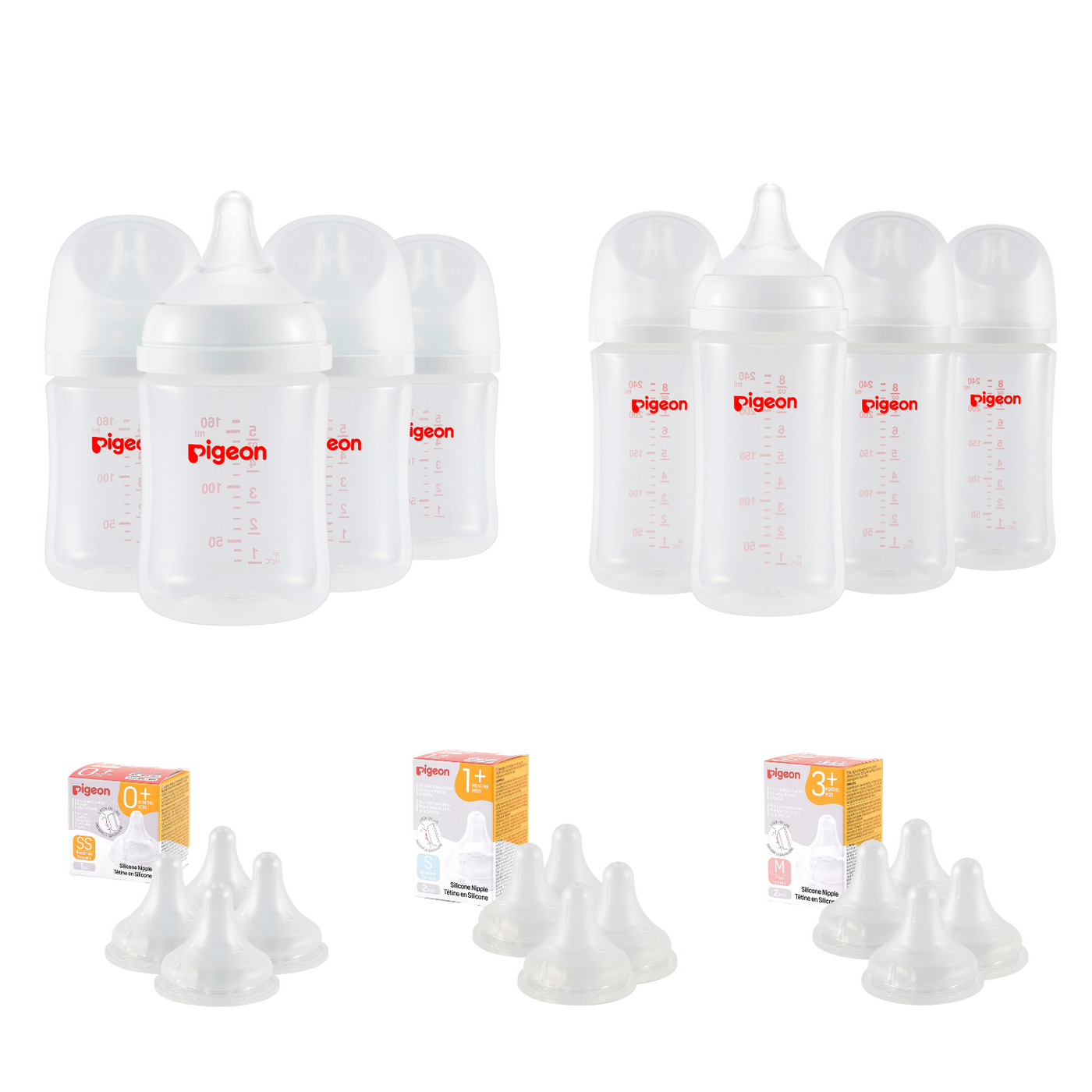 PP Wide Neck Baby Bottle Bundle for Newborn(0~3+ m)-1