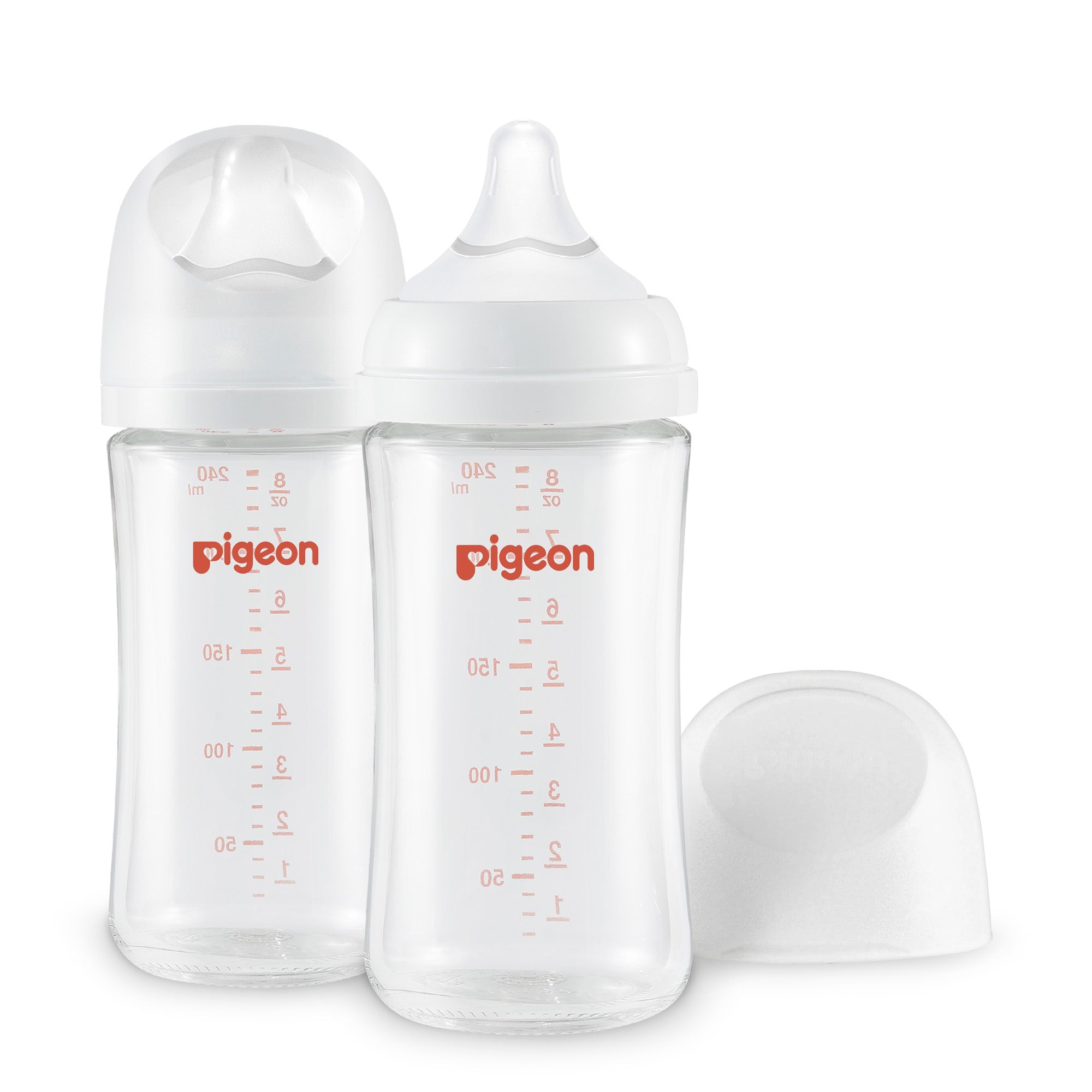 Glass Wide Neck Baby Bottle, 2Packs, Oz(240 ml) for 3+ months