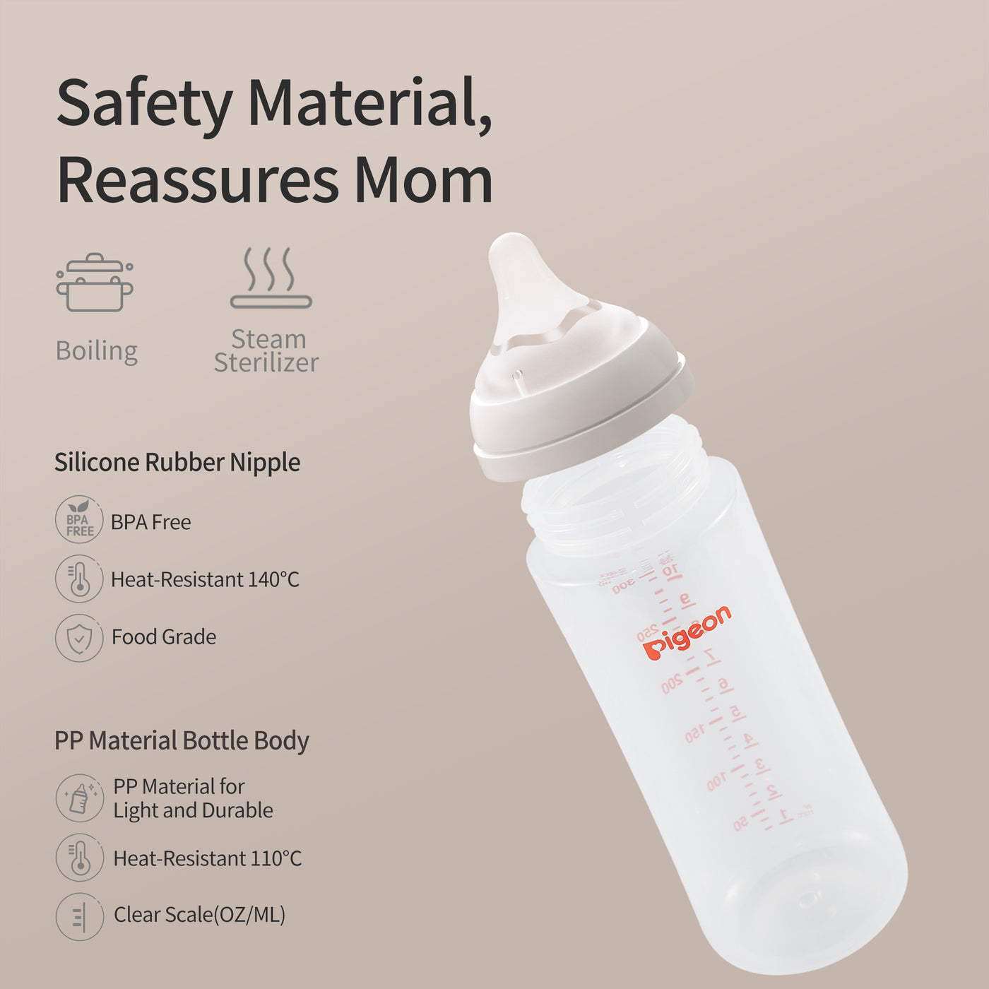 11.2 OZ(6+ month) 3 packs PP bottles + Weaning Silicone Sipper 2 packs-2