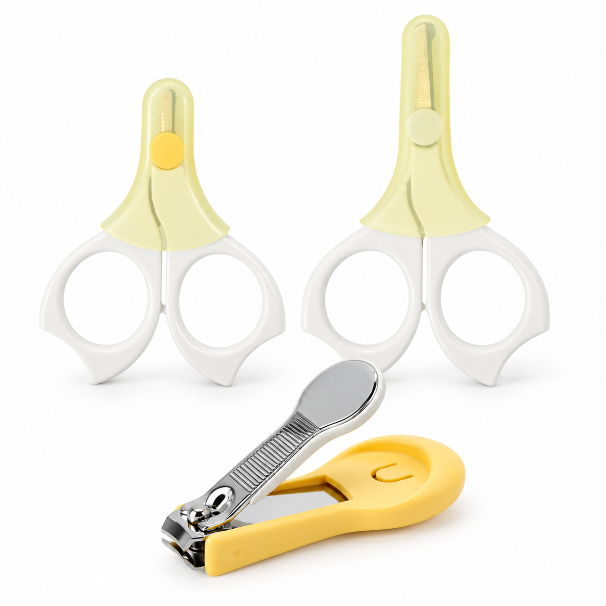 Pigeon Baby Nail Scissors Set (3 Baby Nail Care Scissors), for 0+ Months & 3+ Months & 9+ Months, Made in Japan