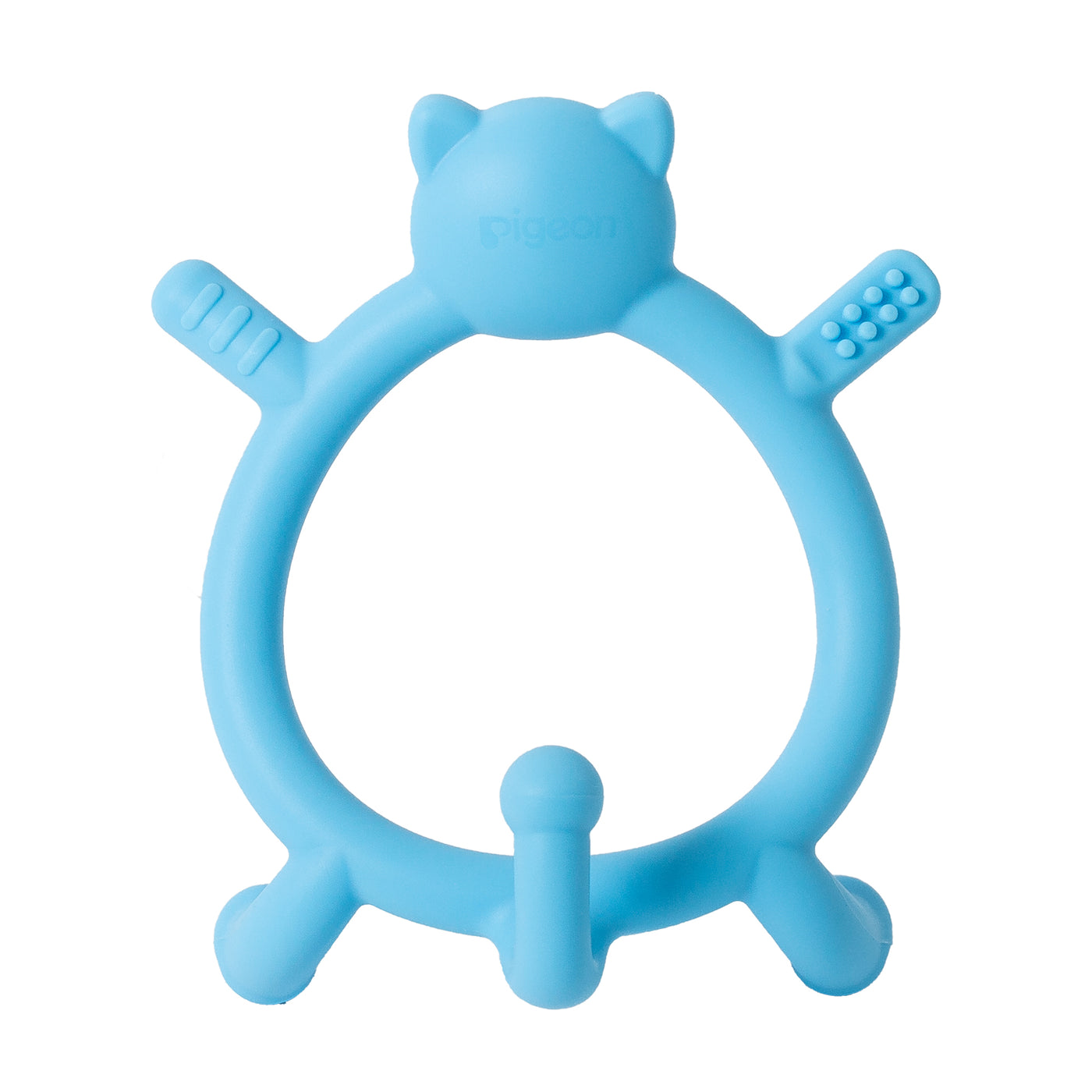 Pigeon Cat Silicone Teether for sipping(Blue)-1