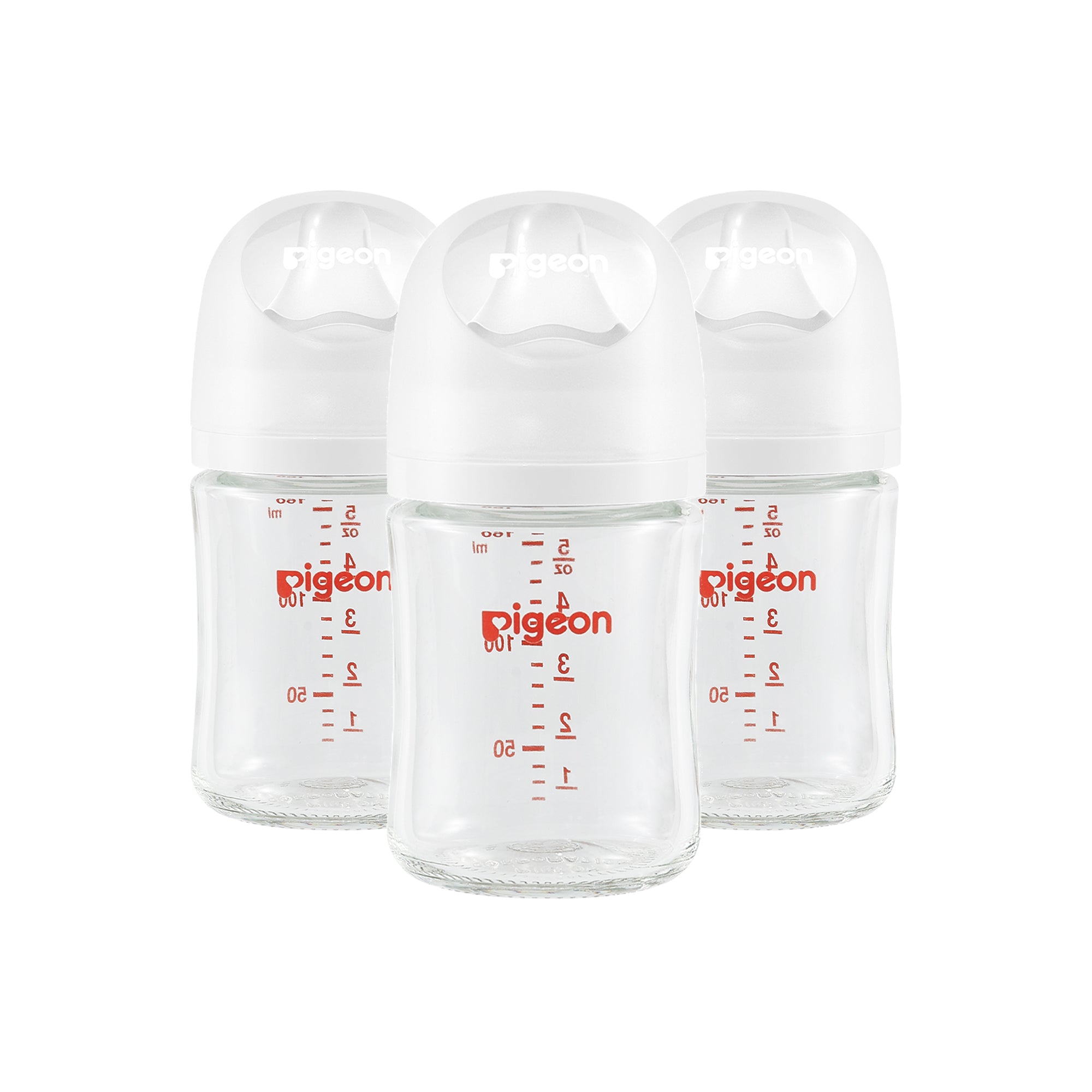 Pigeon Wide Neck Nursing Bottle 5Oz/160ml Glass 3pc with SS nipple
