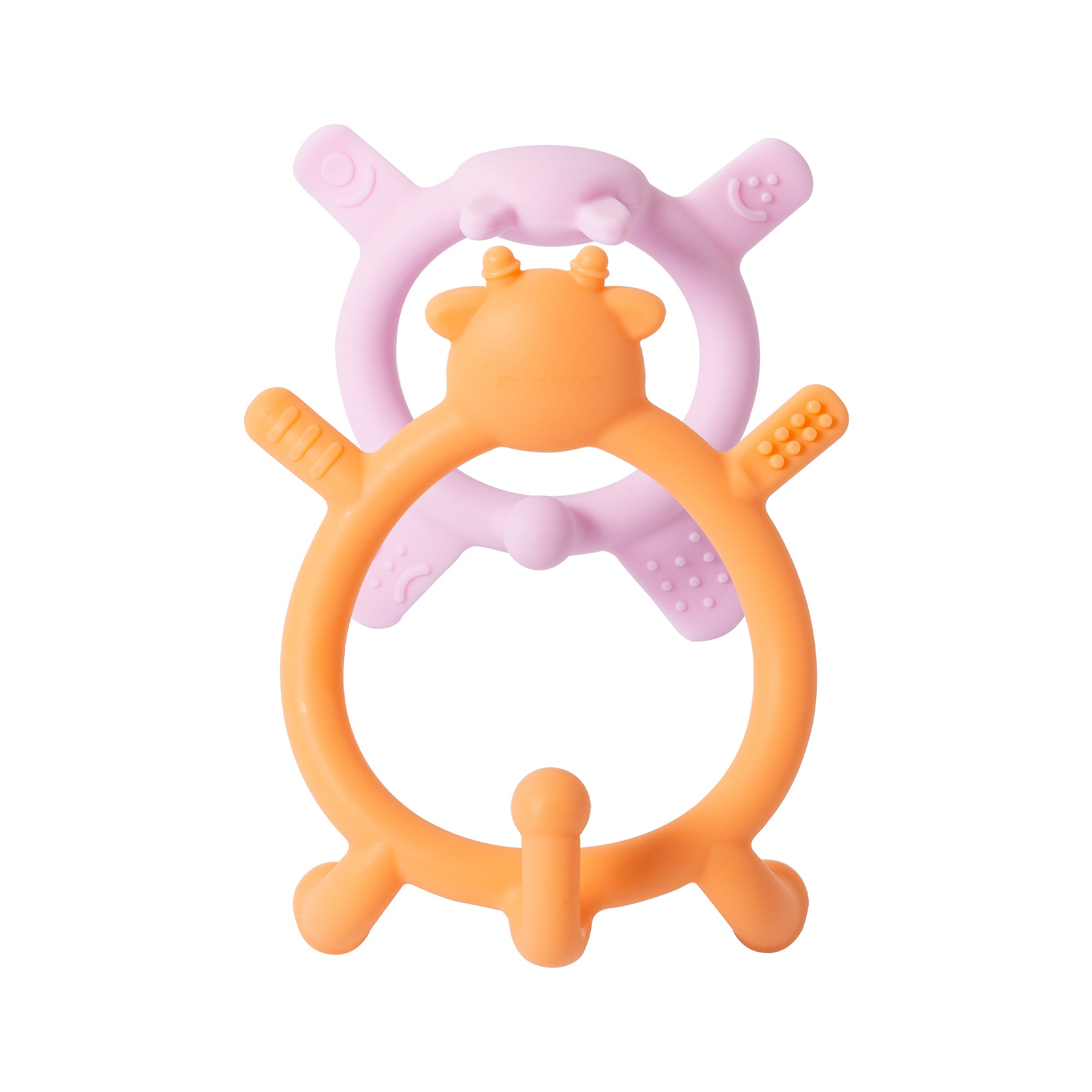 Pigeon Silicone Teether Set(Pink & Orange)