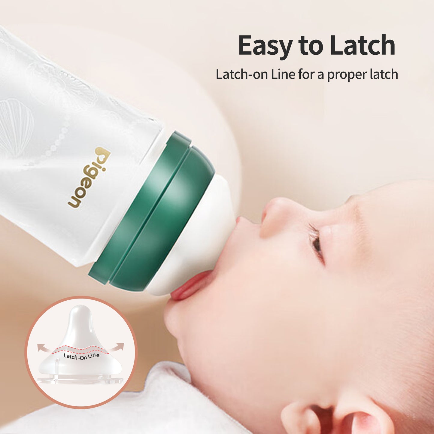 Pigeon Glass Bottle With Silicone Coating Pearl Gift Set