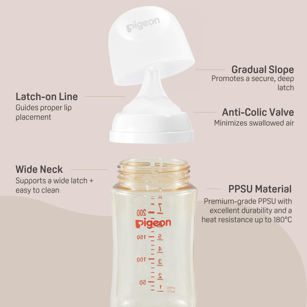 PPSU Wide Neck Baby Bottle 2 Packs, 8.1 Oz (3+ months)