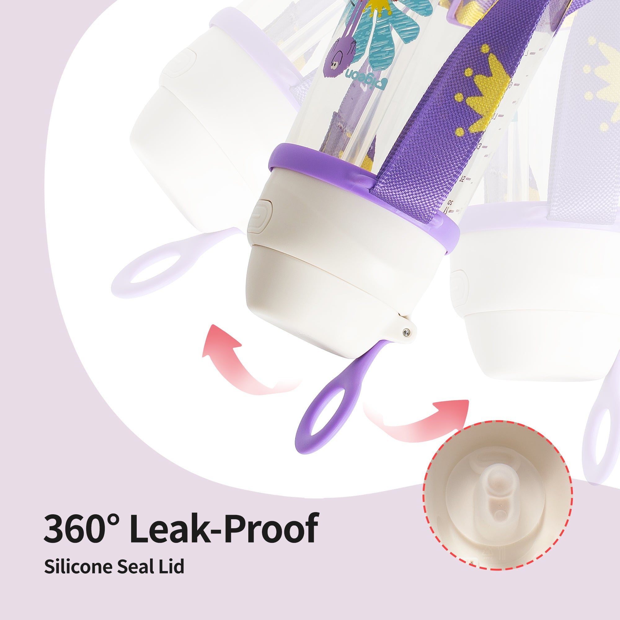 Pigeon Double Port PPSU Drinking cup 36M+（Sugar beans and friends）