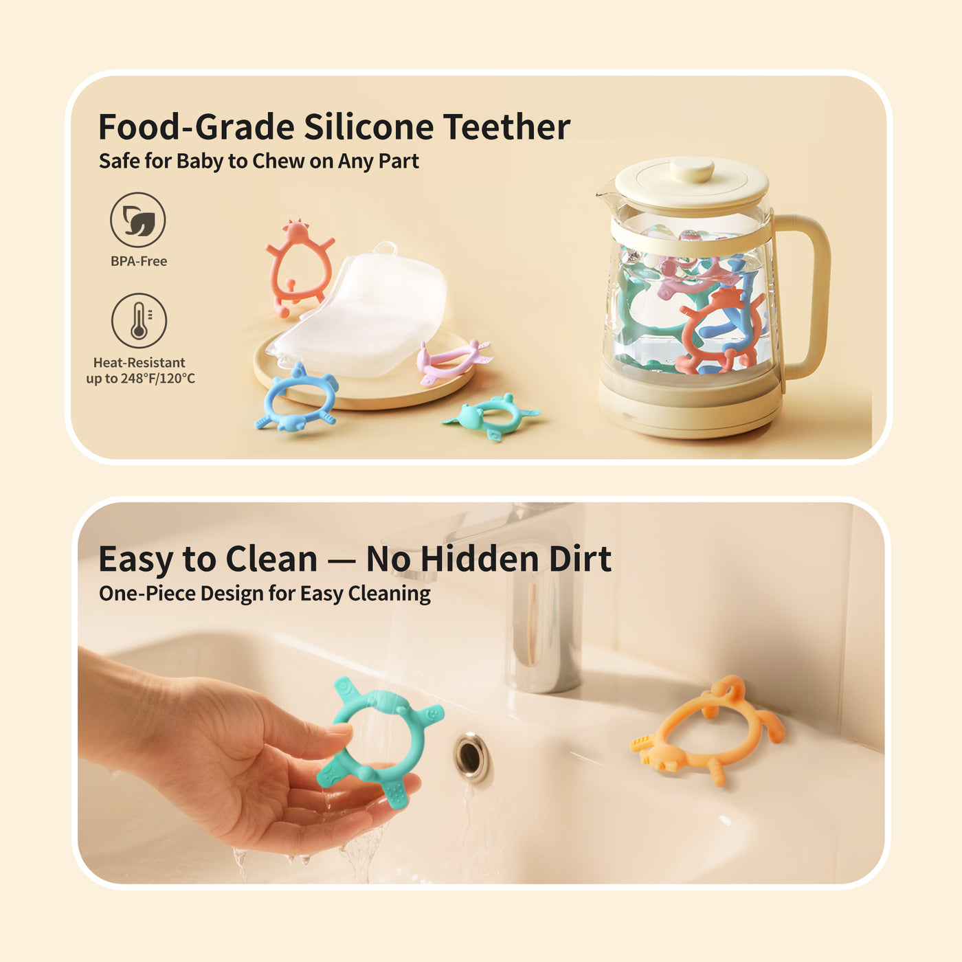 Pigeon Cat Silicone Teether for sipping(Blue)-4