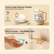 Pigeon Cat Silicone Teether for sipping(Blue)-4