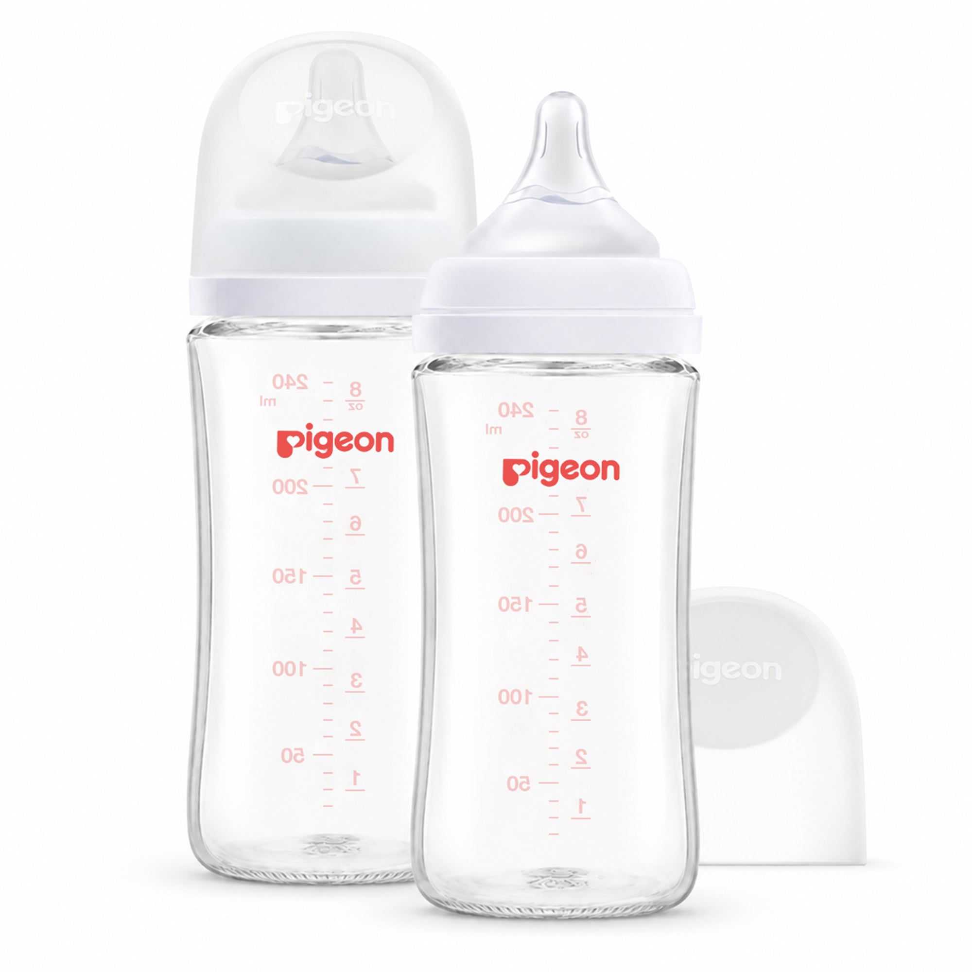 Glass Wide Neck Baby Bottle, 2Packs, 8.1 Oz(240 ml) for 3+ months