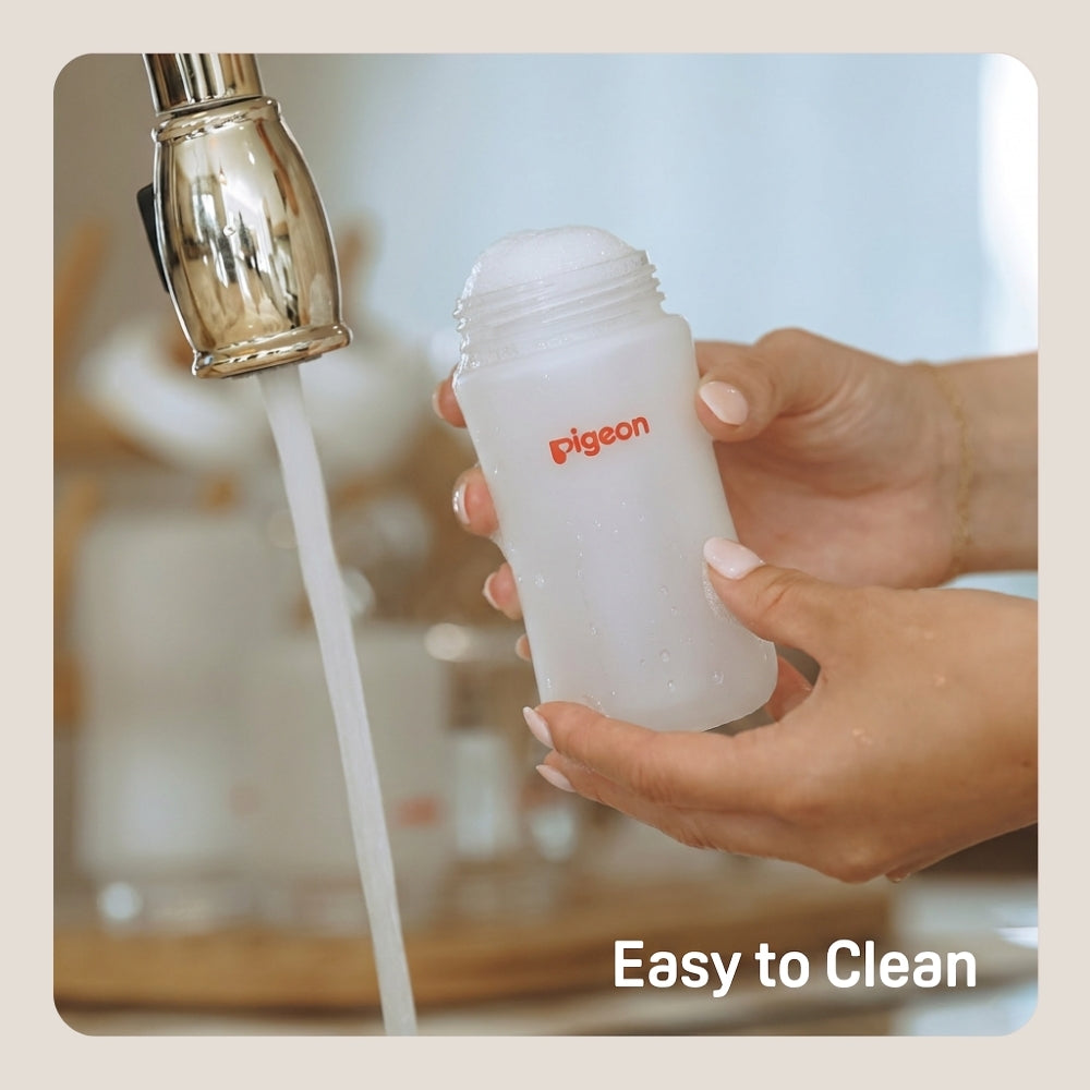 8oz-Silicone Coated Glass-Baby Bottle-Wide Neck-Pack of 2