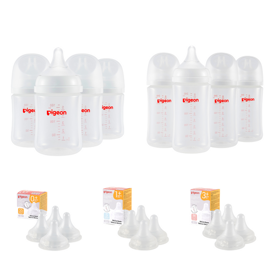 PP Wide Neck Baby Bottle Bundle for Newborn(0~3+ m)