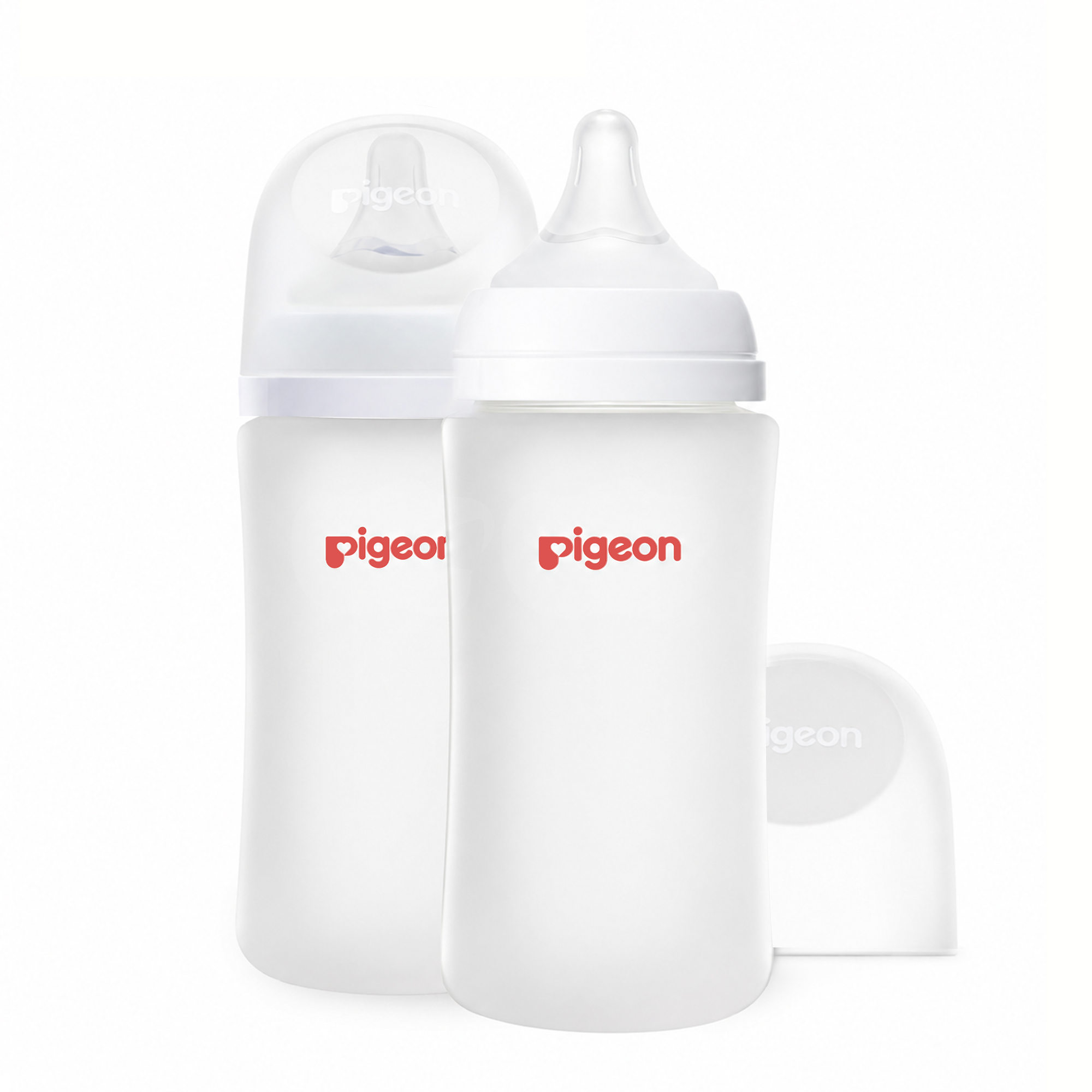 8oz-Silicone Coated Glass-Baby Bottle-Wide Neck-Pack of 2