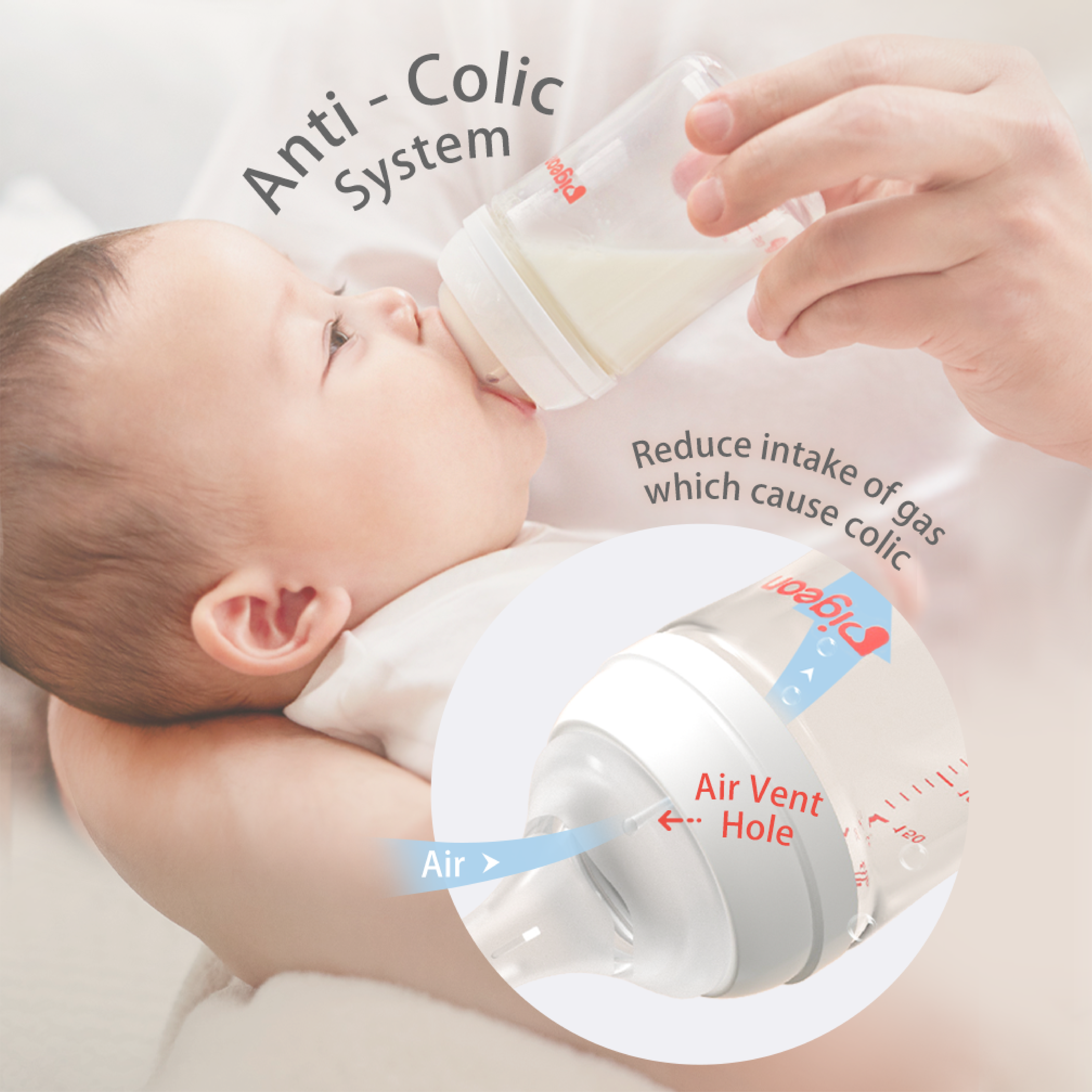 PP Wide Neck Anti-colic Baby Bottle 3 packs, 11.2 Oz